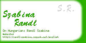 szabina randl business card